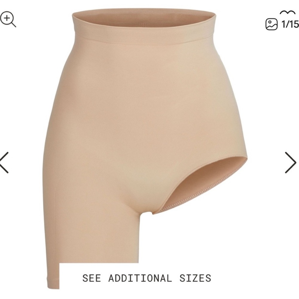 SKIMS SEAMLESS SCULPT SOLUTION SHORT LEFT LEG EXPOSED NWOT Clay